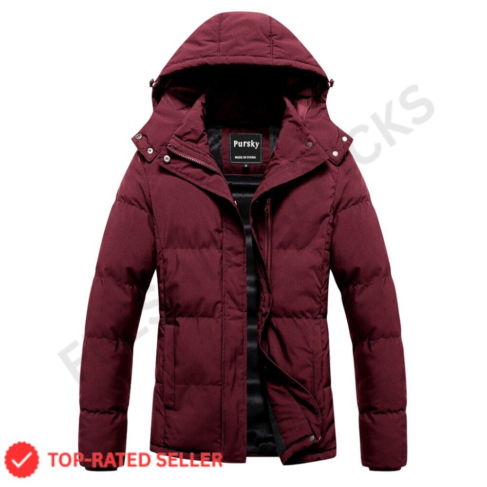 Women's Slim Fit Waterproof Parka Winter Coat Warm Quilted Jacket Hooded